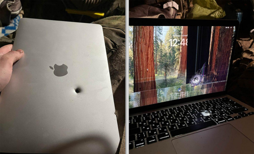 MacBook zachránil ukrajinskému vojákovi život. Zastavil střepinu z dělostřeleckého granátu